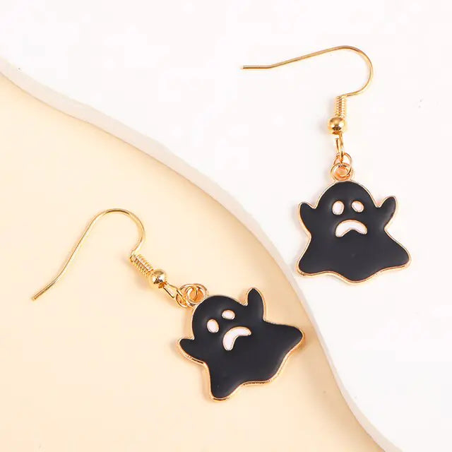 Enamel Halloween Dangle Earrings